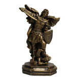 Imagem de São Miguel Arcanjo de Resina - 16 cm - Bronze