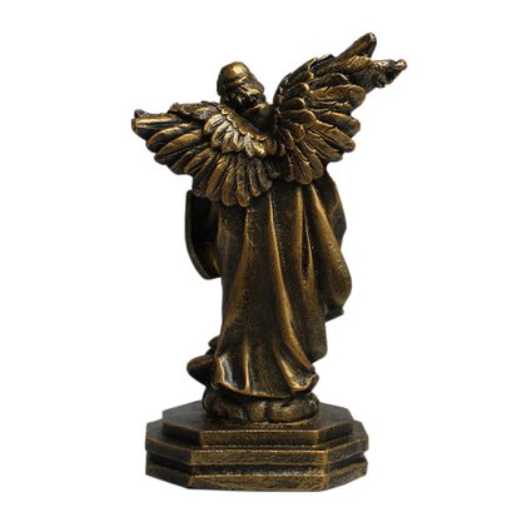 Imagem de São Miguel Arcanjo de Resina - 16 cm - Bronze