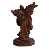 São Miguel Arcanjo Resina Efeito Madeira - 16 cm