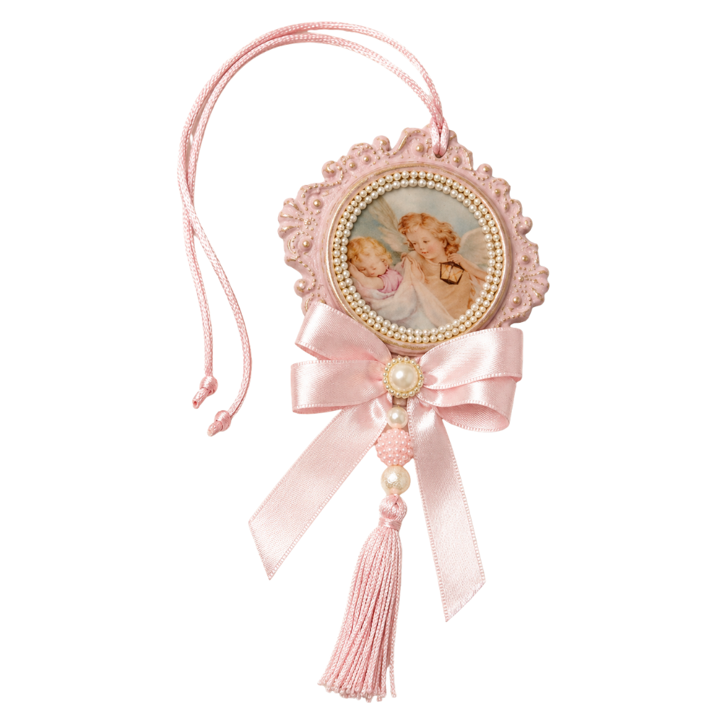 Pingente Santo Anjo - Rosa -  Parede/Porta