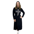 Long Sleeve Cross Midi Dress