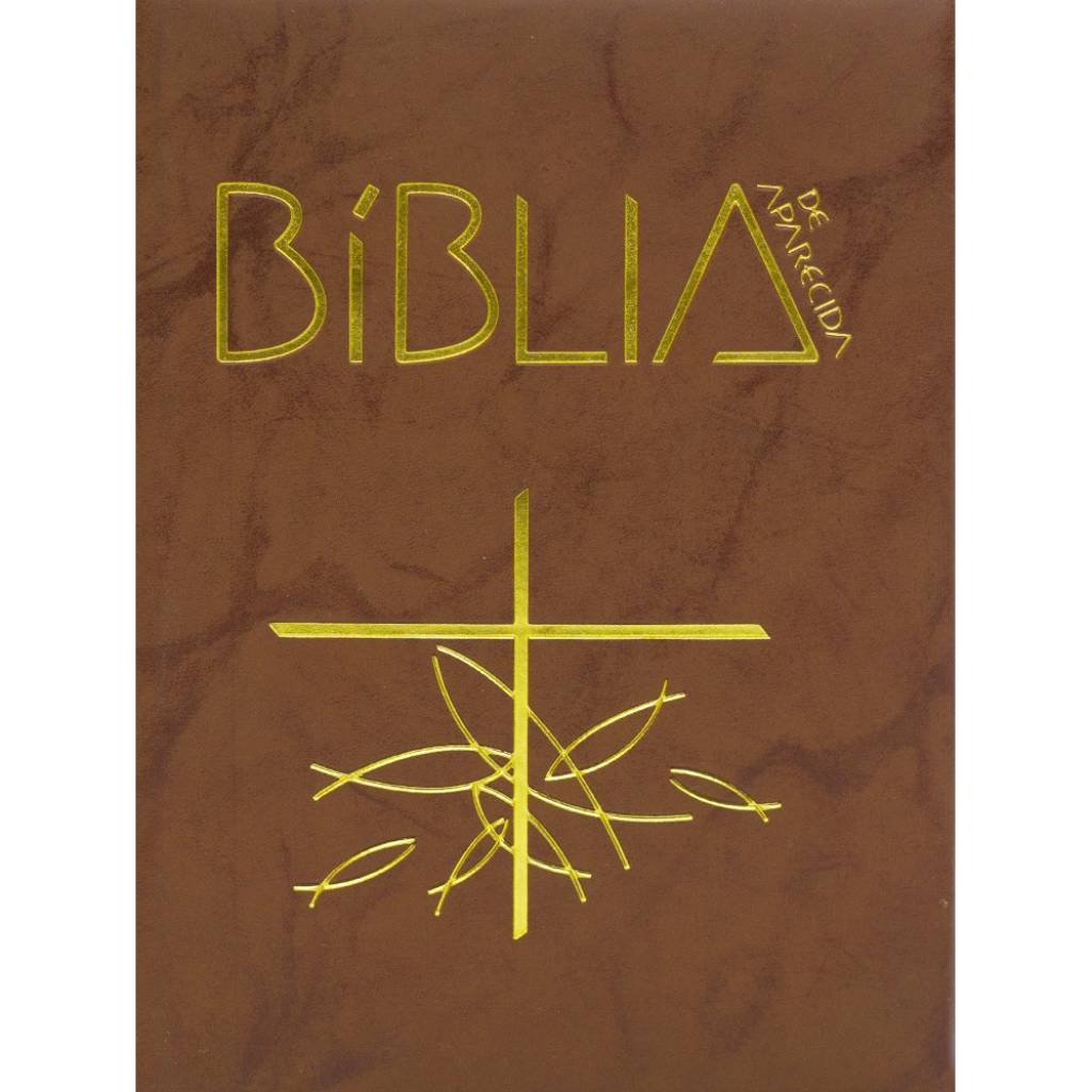 Aparecida Bible - Medium Size, Flexible Brown Cover with Zipper