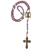 Rosary with Our Lady of Aparecida Centerpiece - Pink
