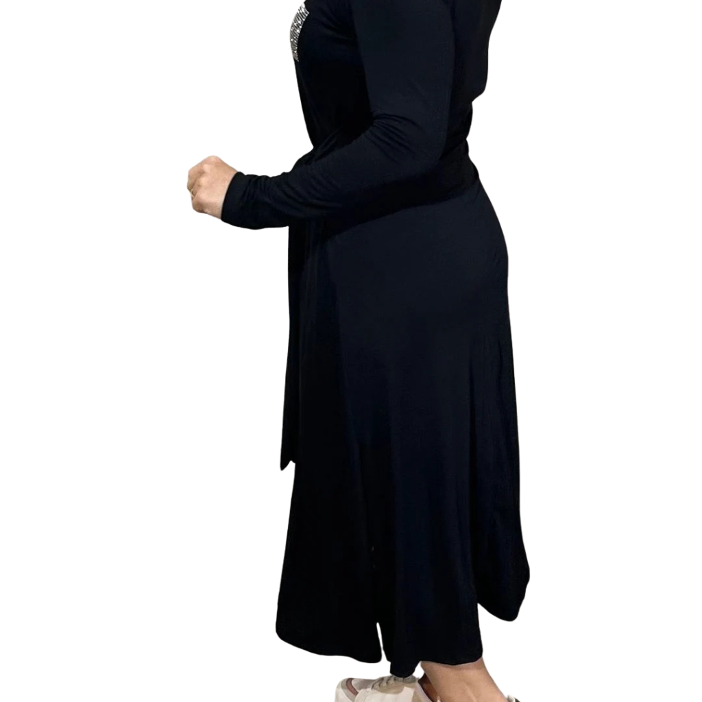 Long Sleeve Cross Midi Dress