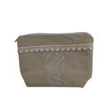 Necessaire Trapézio com Bordado