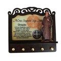 3D Resin Wood St. Benedict Key Holder - 18cm