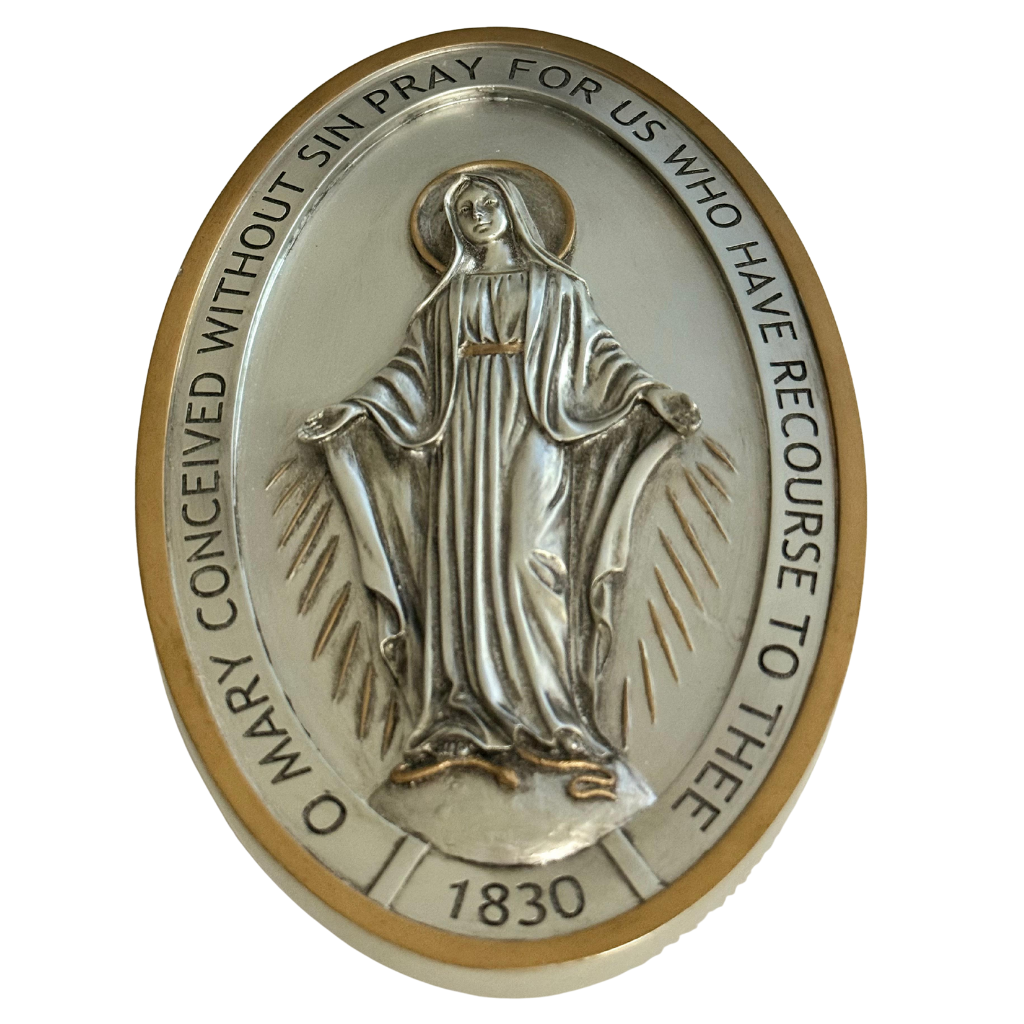 Placa Medalha Milagrosa – Nossa Senhora das Graças