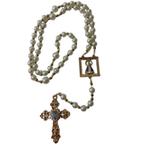Terço de Pérola com Entremeio Nossa Senhora Aparecida – Branco