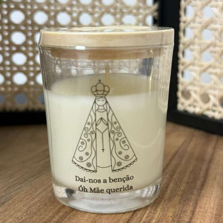 Religious Candles in Glass Jars – Faith-Themed Favors