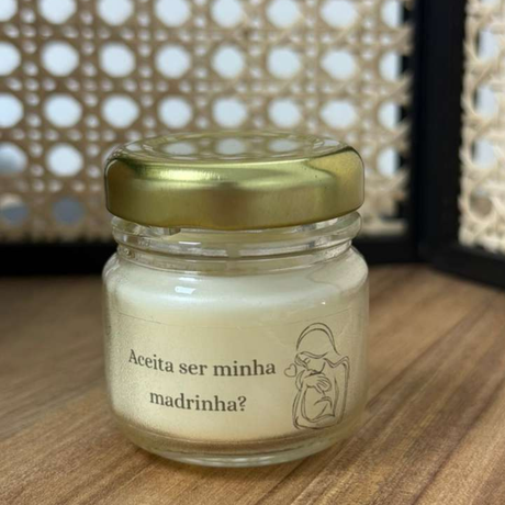 Religious Candle Favors in Glass Jar 5cm