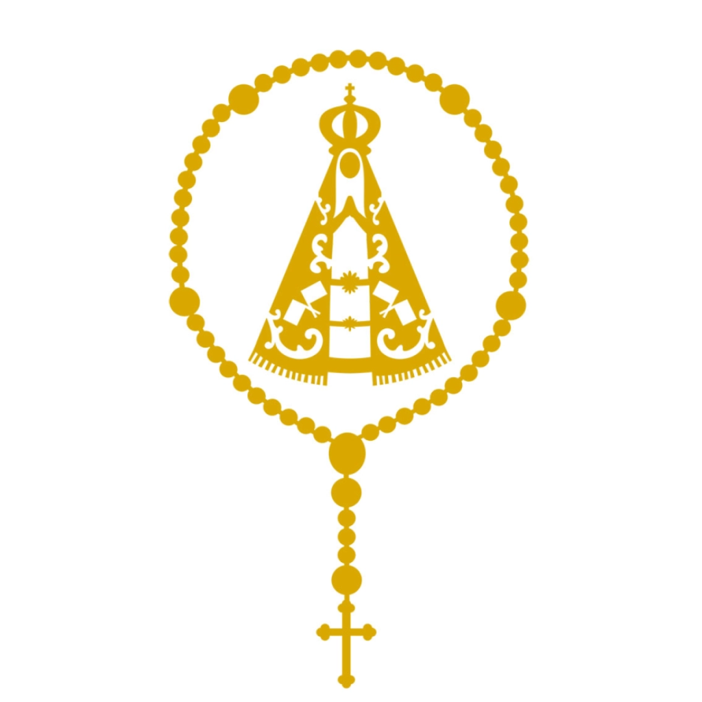 Adesivo Nossa Senhora Aparecida dourado