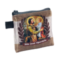 Small bag for rosary with Saint Joseph the Worker design.