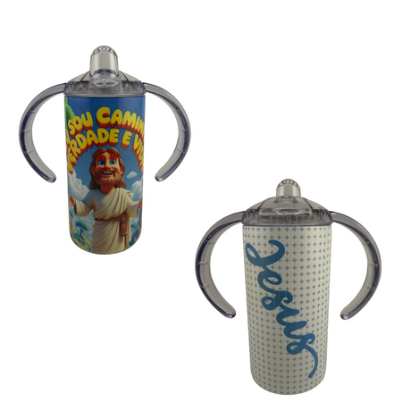 Personalized Stainless Steal Tumbler With Images of Saints For Children