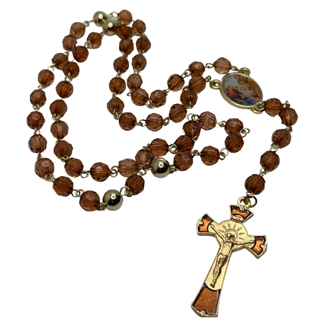 Terço Sagrada Família Cristal