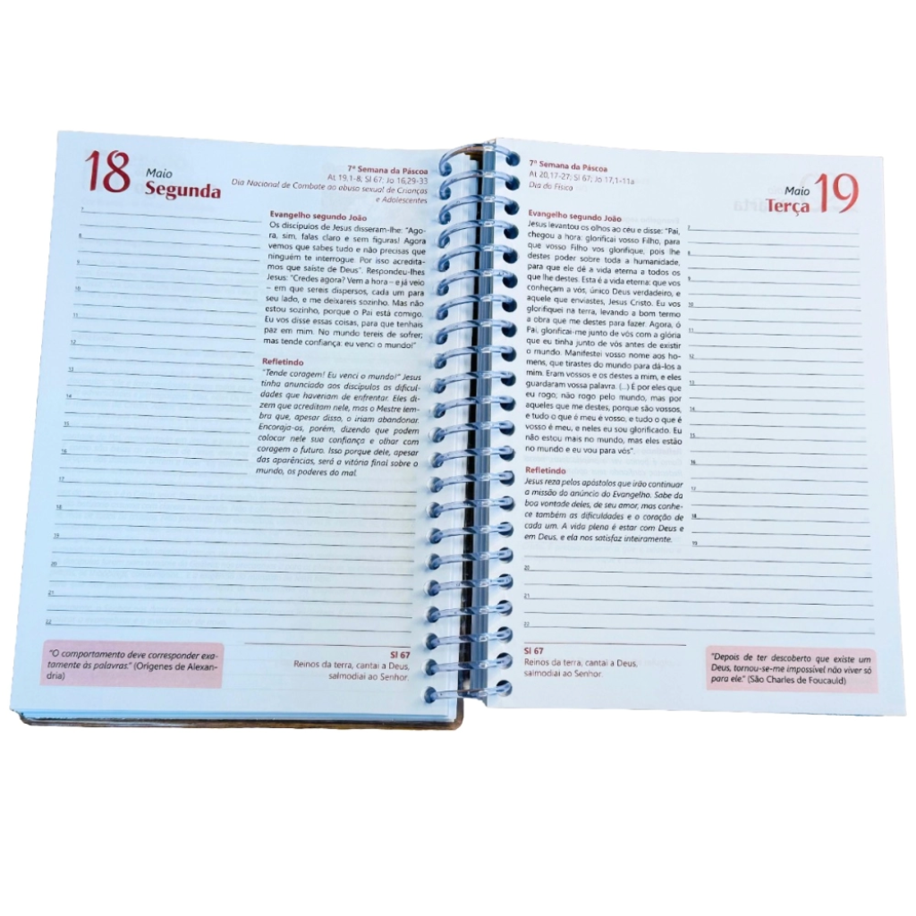 Diário Bíblico Capa Cristal Nossa Senhora de Fátima