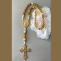 Rosary with gold beads