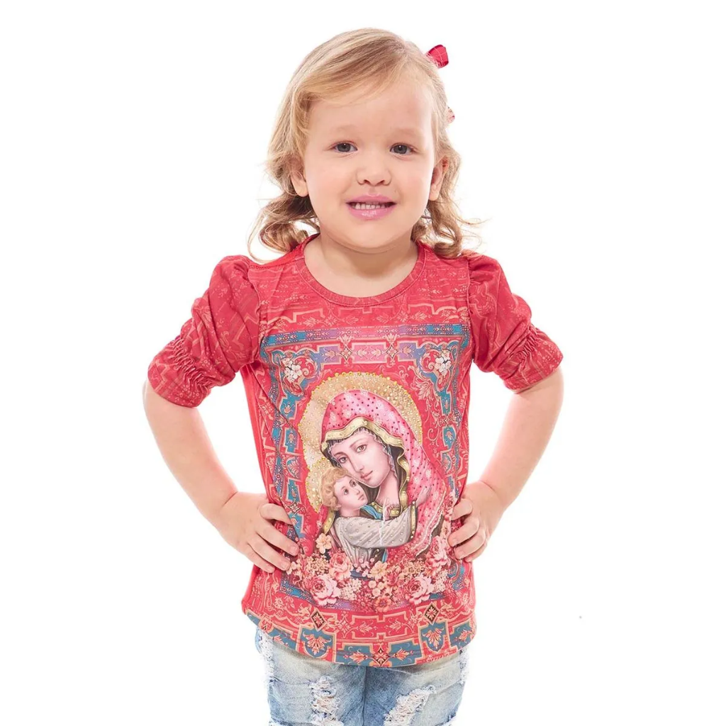 Baby look infantil Mãe Imaculada
