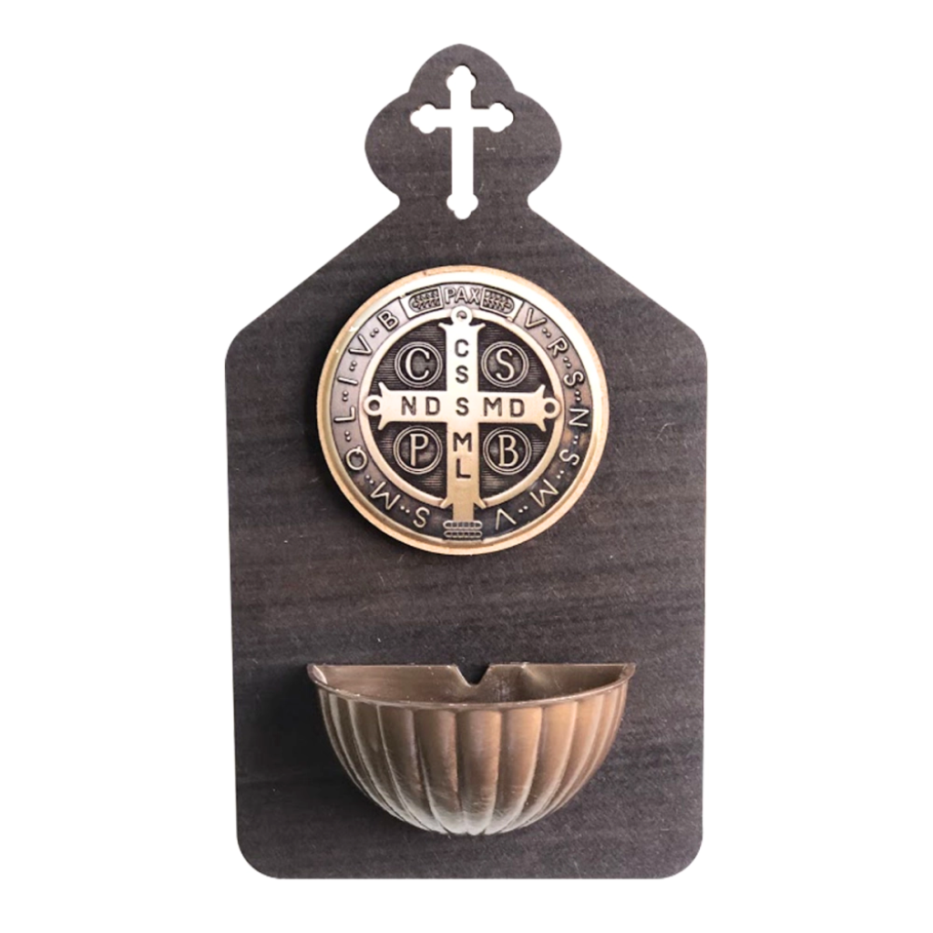 Holy Water Font Medal of Saint Benedict