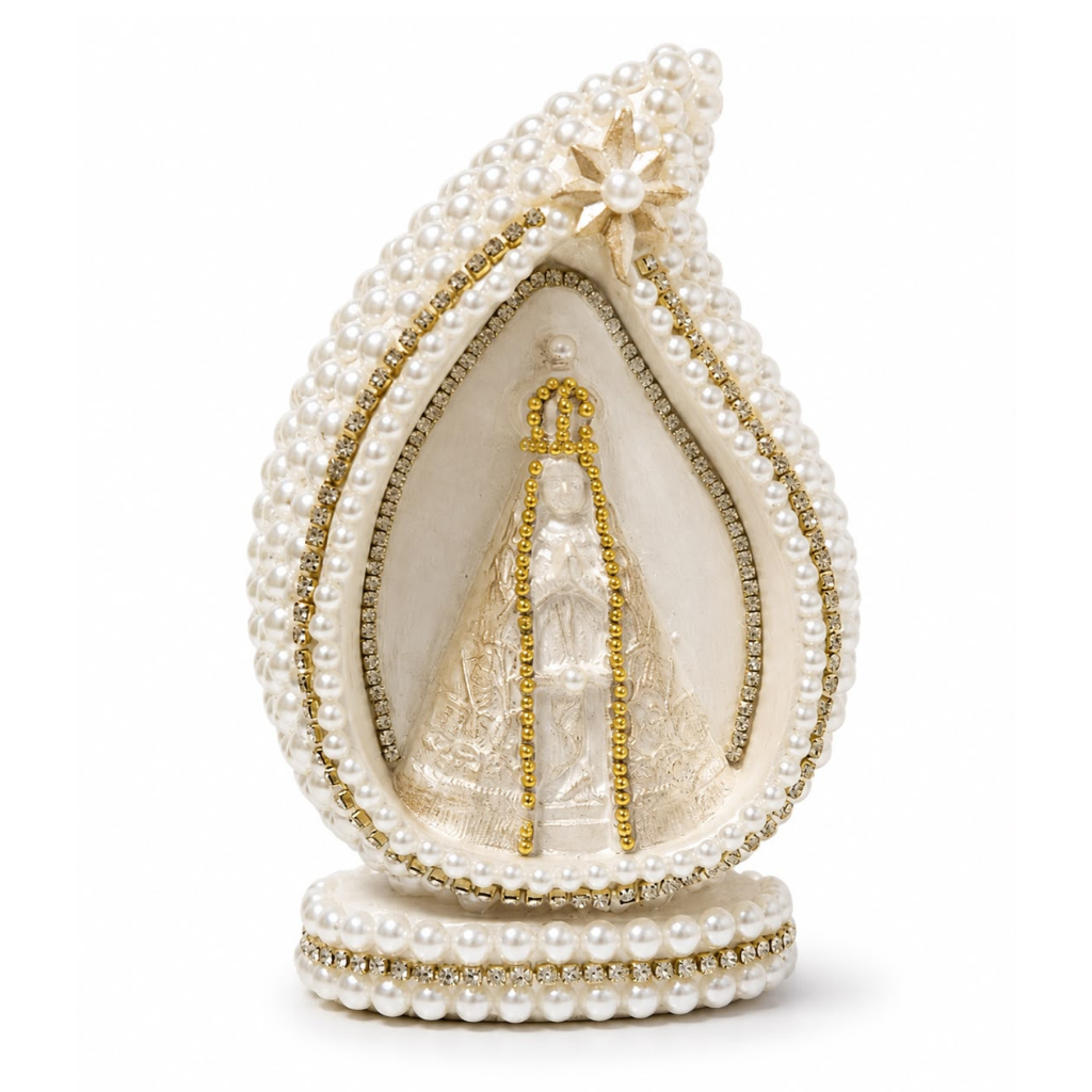 Nossa Senhora Aparecida Gota perolado - 15cm