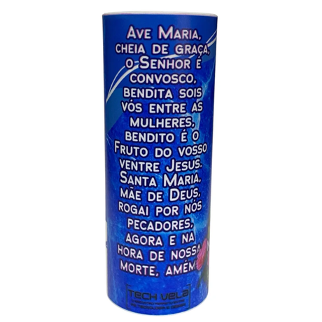 Vela Votiva Abajur Nossa Senhora Aparecida Azul