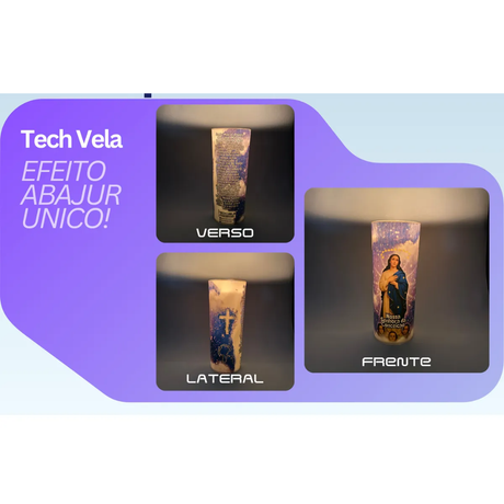 Vela Votiva Efeito Abajur Nossa Senhora Da Conceição