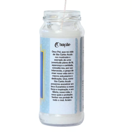 Glass Candle Saint Carlo Acutis