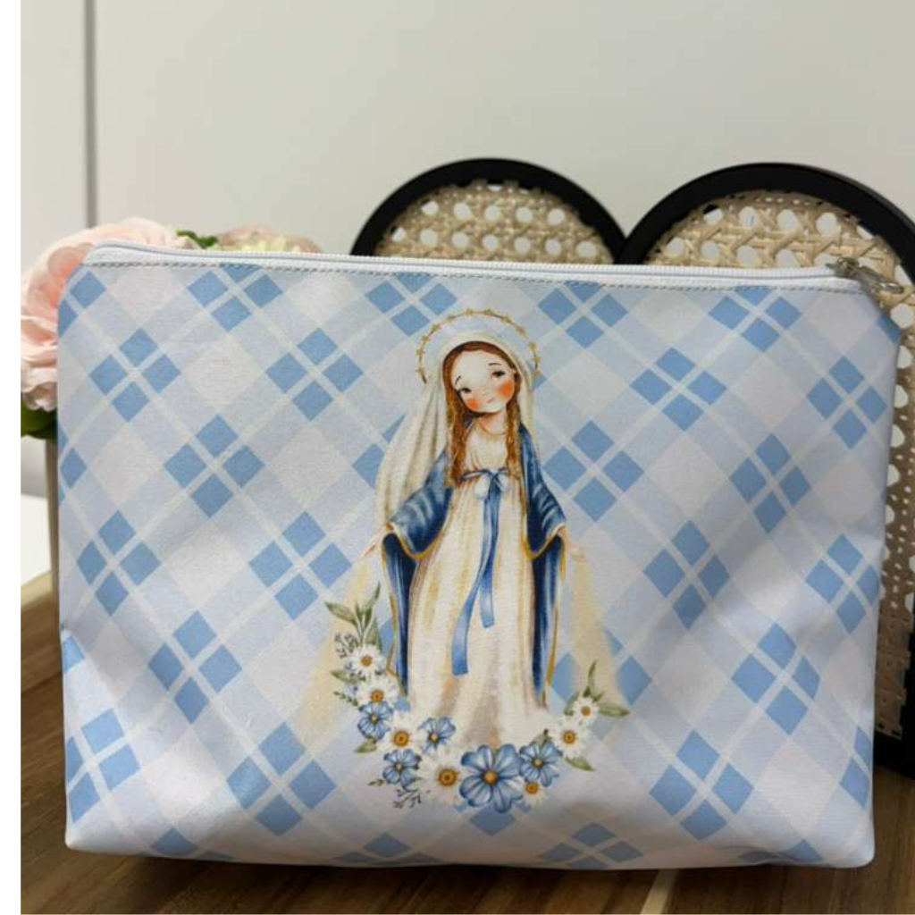 Necessaire Devocional com Estampas Religiosas