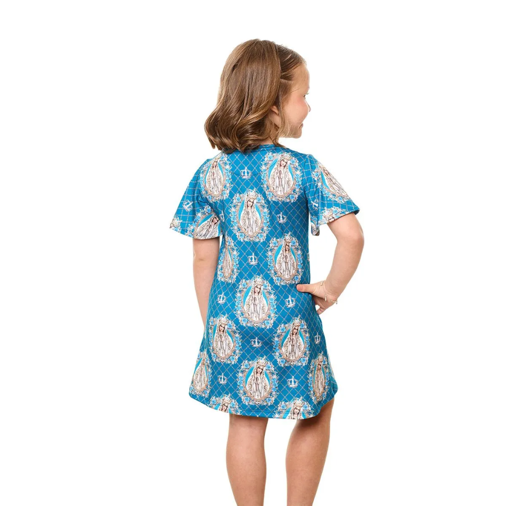 Vestido Infantil Nossa Senhora de Fátima
