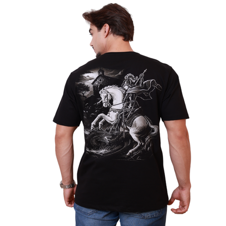 Camiseta São Jorge - Preta