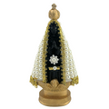 Image of Our Lady of Aparecida in Plaster with Pearls – 15cm