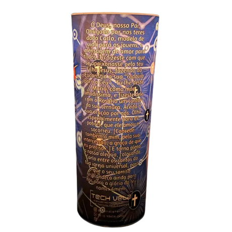 Vela Votiva Oração Efeito Abajur De Santo Carlos Acutis