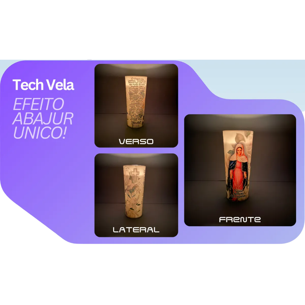 Vela Votiva Efeito Abajur Nossa Senhora Das Lágrimas