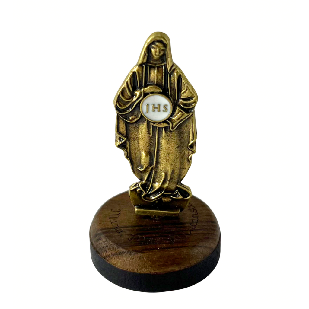 Pedestal of Our Lady of Grace with Eucharist