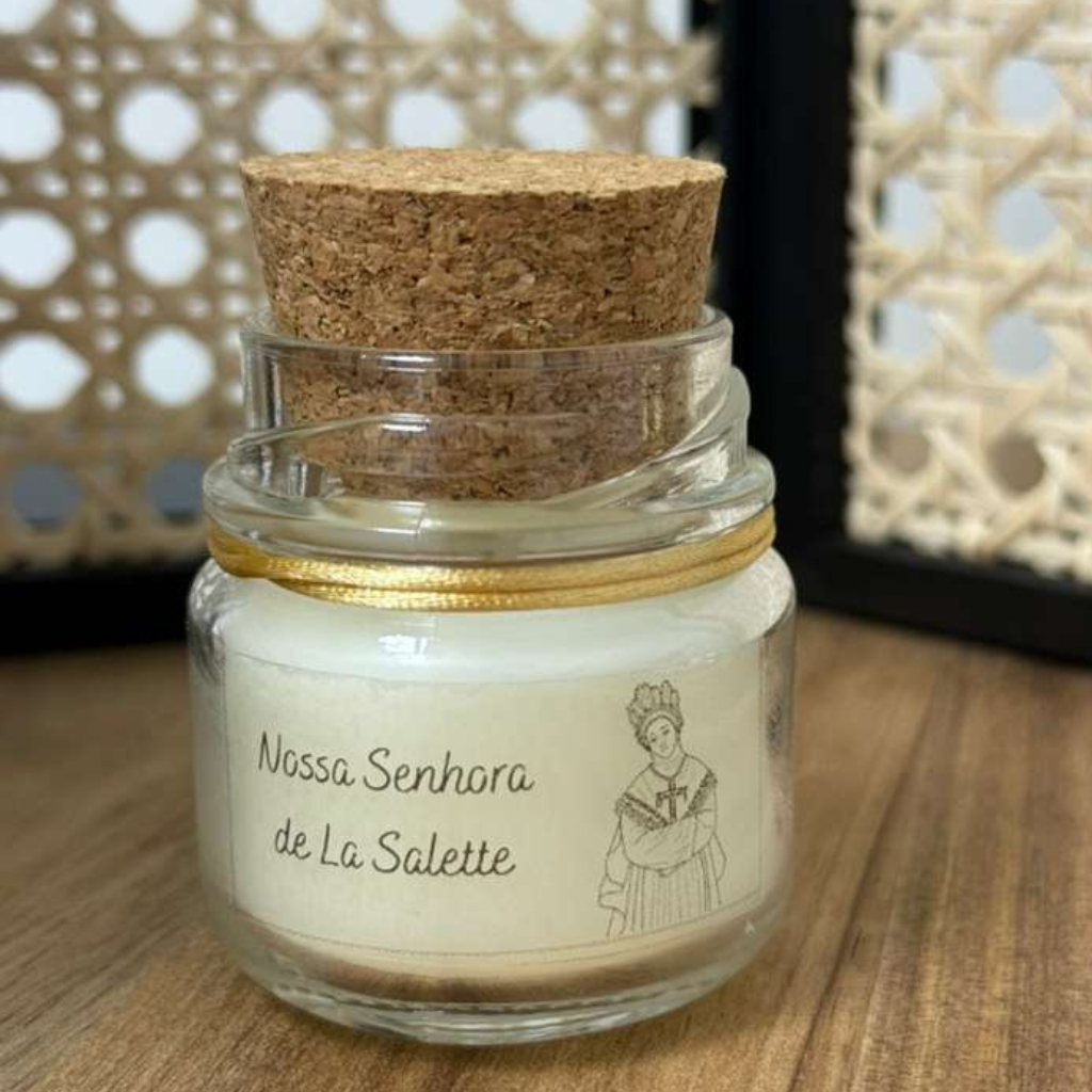 Lembrancinhas de Fé Velas Religiosas em Pote de Vidro 5cm