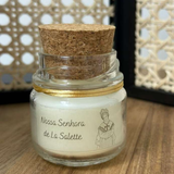 Lembrancinhas de Fé Velas Religiosas em Pote de Vidro 5cm