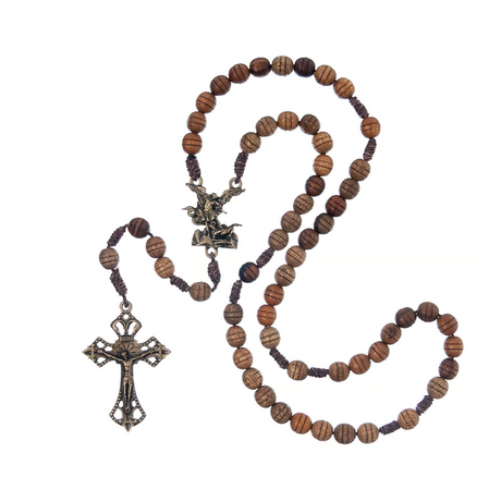 Beaded Rosary Cord Saint Michael 7mm