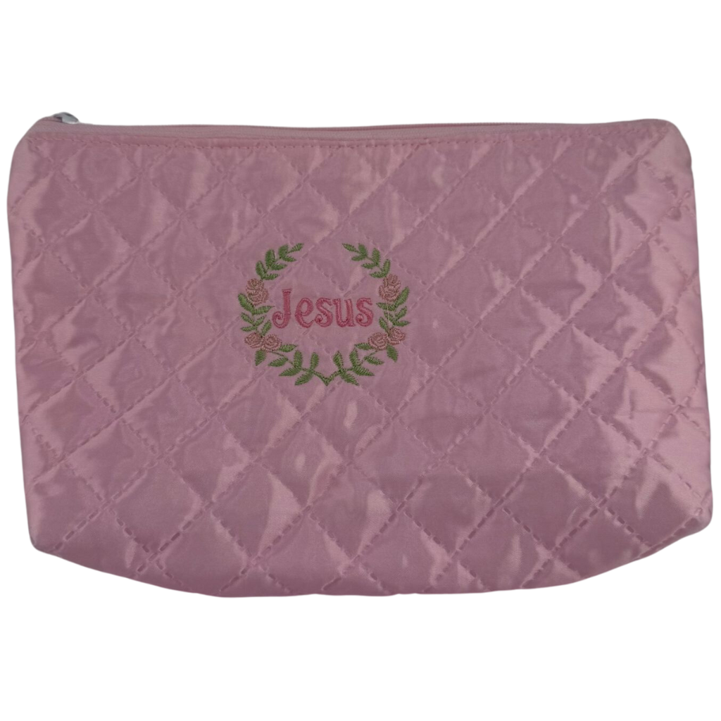 Necessaire Trapézio com Bordado