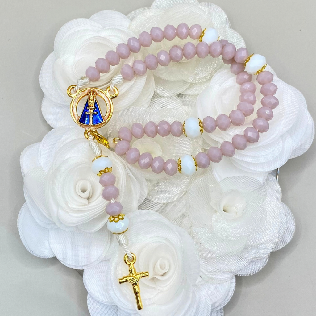 Our Lady of Aparecida Rosary Bracelet in Lilac
