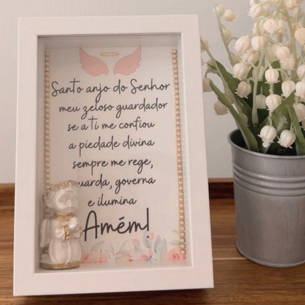 Quadro Oração do Santo Anjo Menina