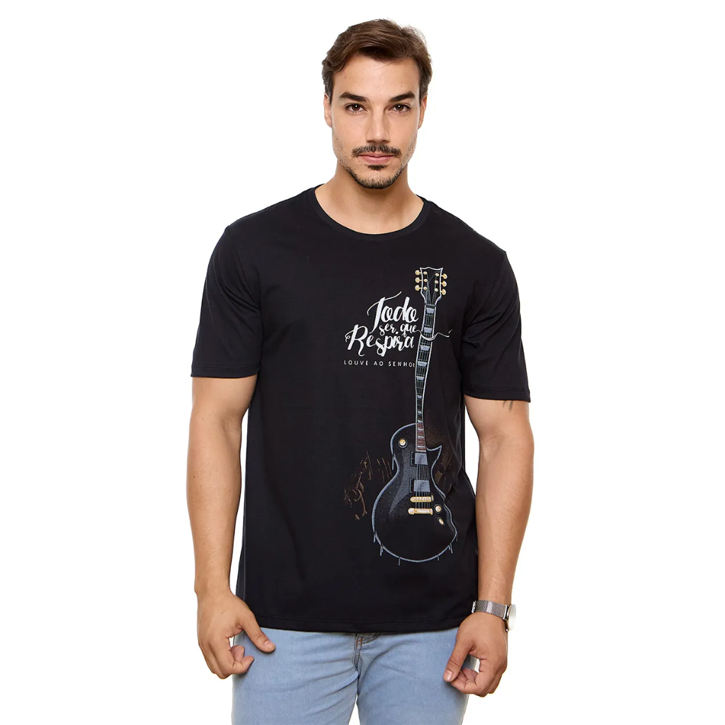 Camiseta Todo Ser Que Respira Louve Ao Senhor