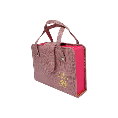 Bíblia com Alça - Bolso - Rosa