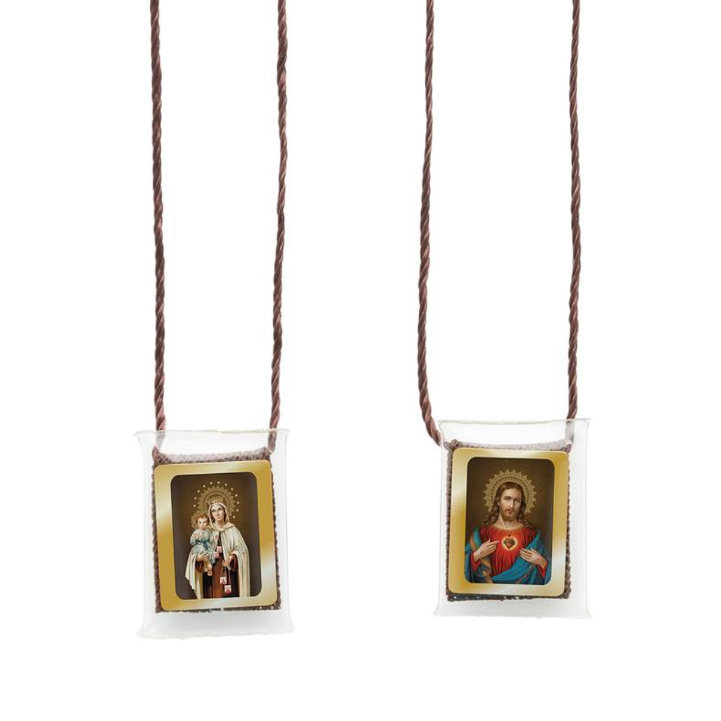 Escapulário Plástico Marrom