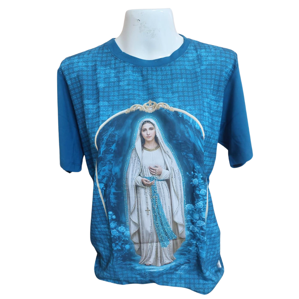 Baby look Nossa Senhora do Rosário com pedrarias