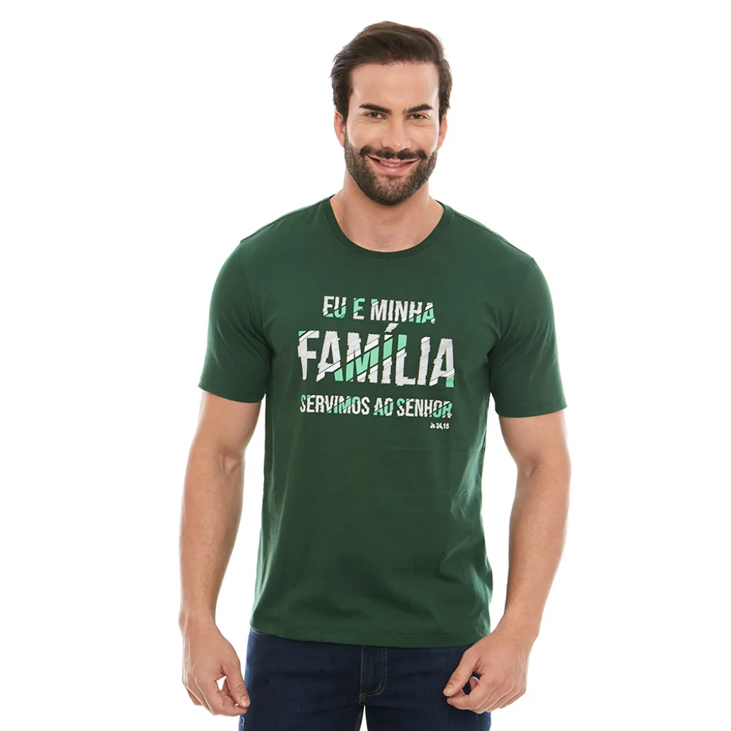 Camiseta Eu e Minha Familia Servimos ao Senhor