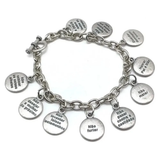 Metal Bracelet 10 Commandments Old Silver Nickel