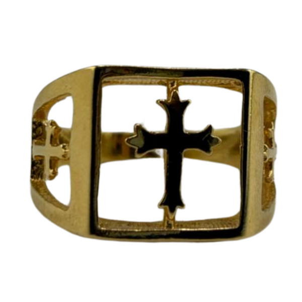 Hollow Cross Ring - Semi Jewelry