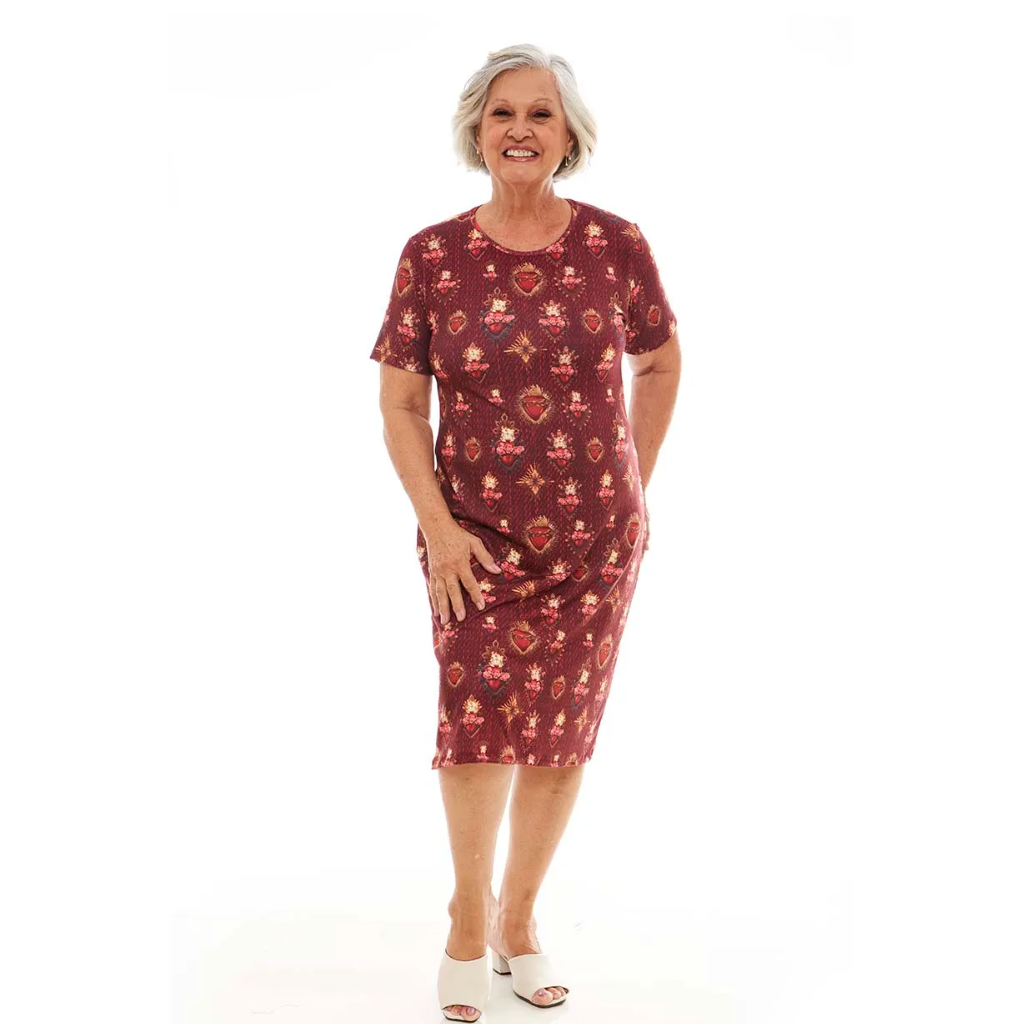 Vestido imaculado Coração de Maria e Sagrado Coração de Jesus DVV12686