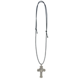 Necklace Cross Face of Christ and Sacred Heart of Jesus