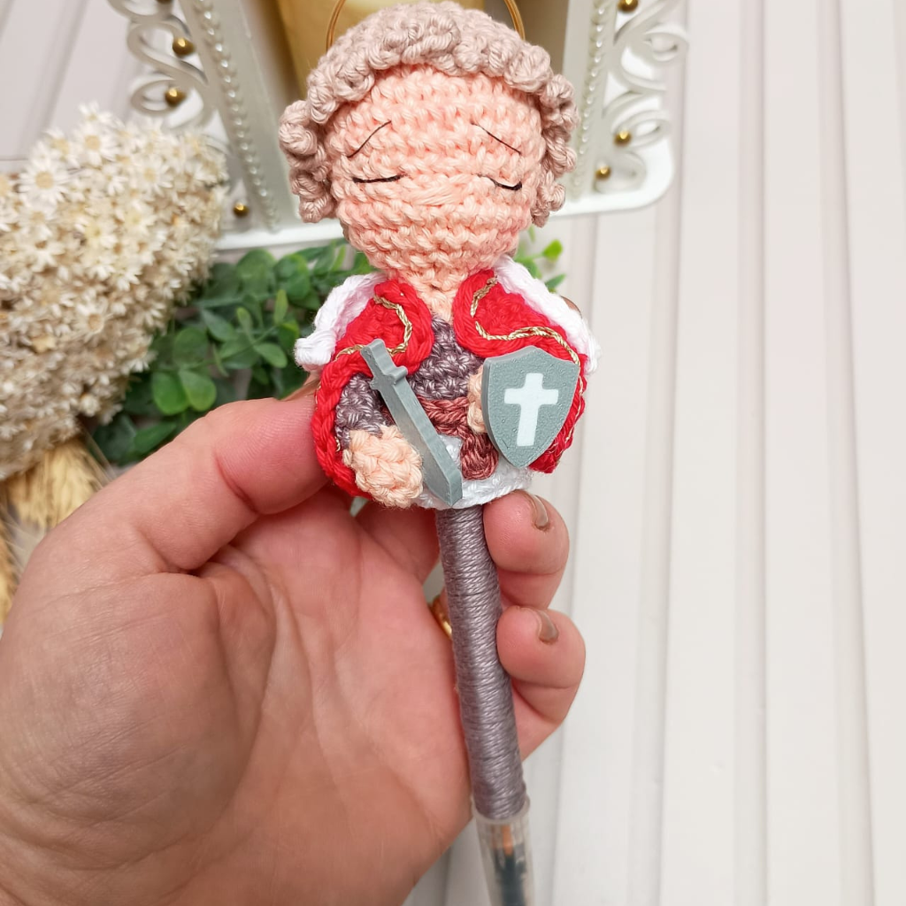 Canetas Devocionais com Ponteira em Crochê