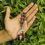 Chaveiro Madeira Sagrada Família Contas